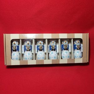 Christmas Snowman Place Card Holders Wood Set of 6